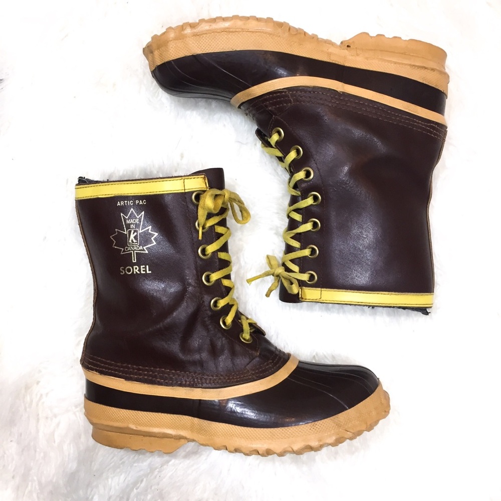Sorel 1964 Arctic Pac Leather Boots W 8 M 6